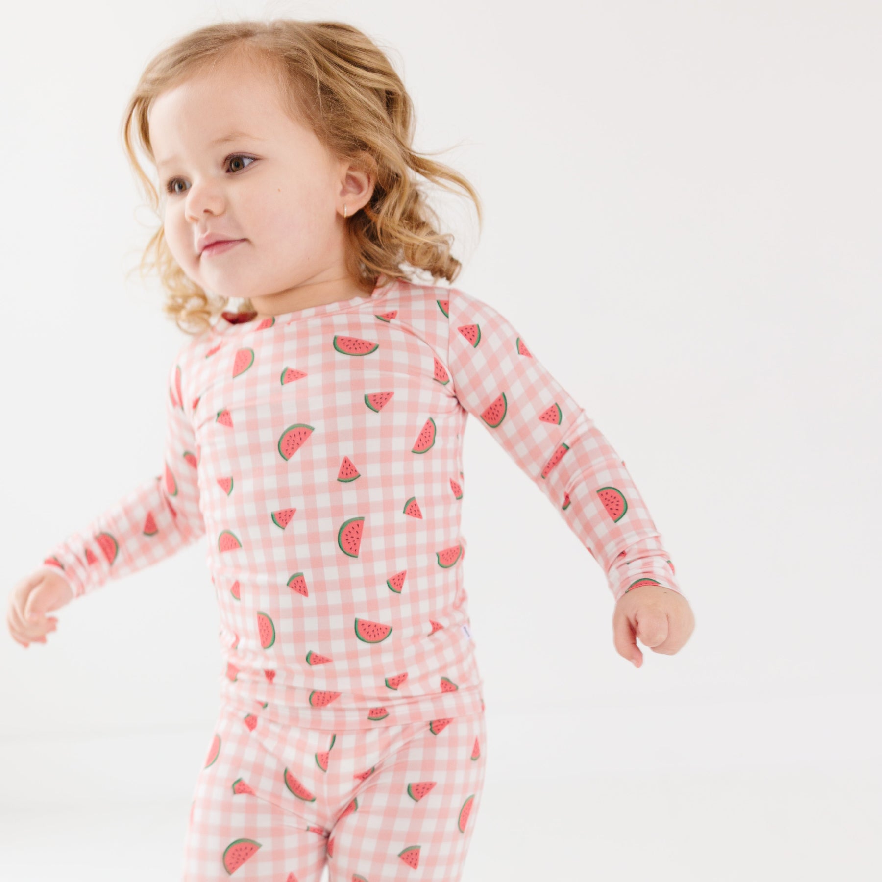 Watermelon Pink Gingham Two-Piece Set