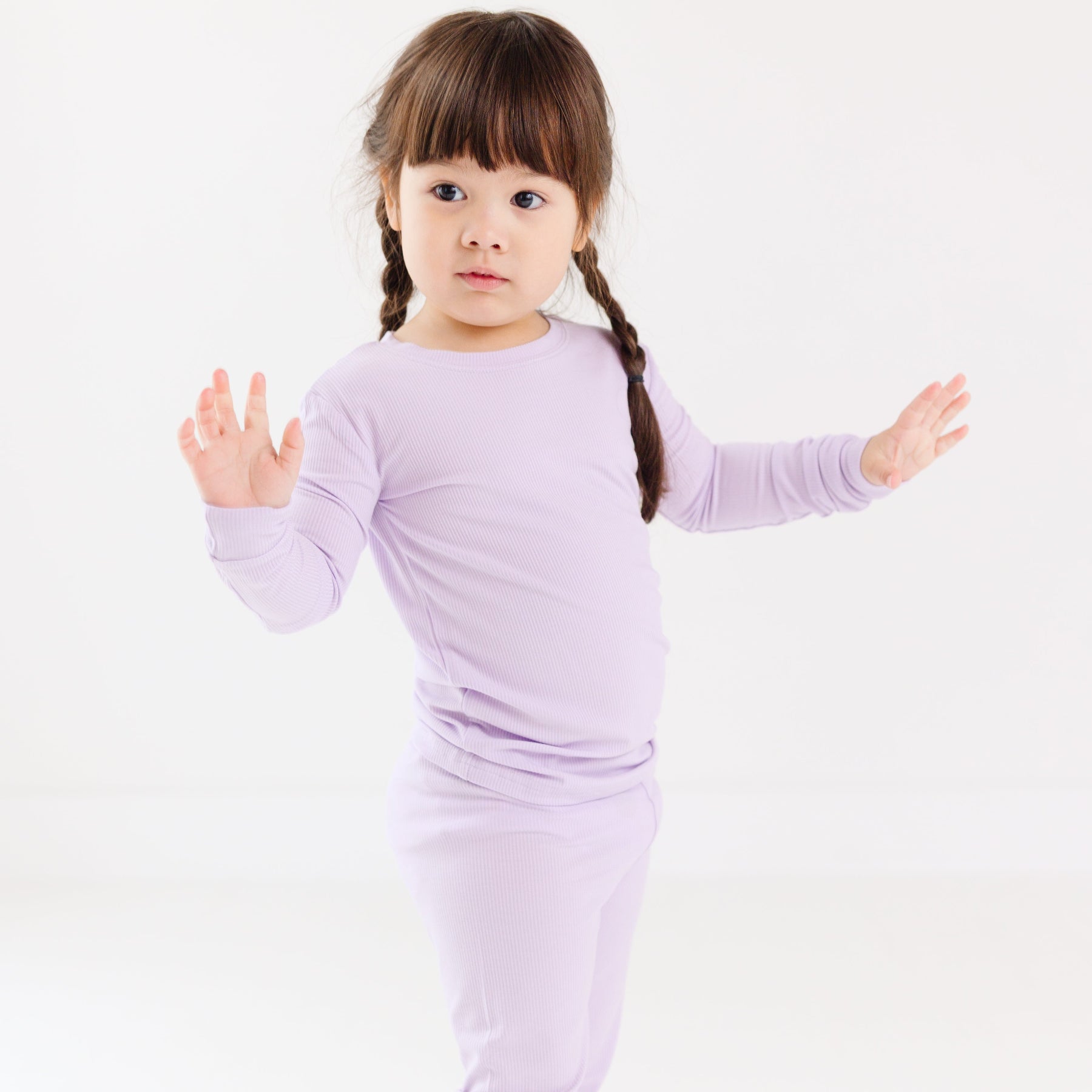 Lavender Small Ribbed Two-Piece Set