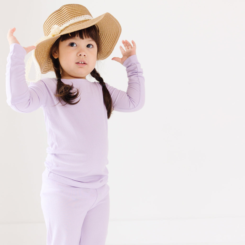 Lavender Small Ribbed Two-Piece Set