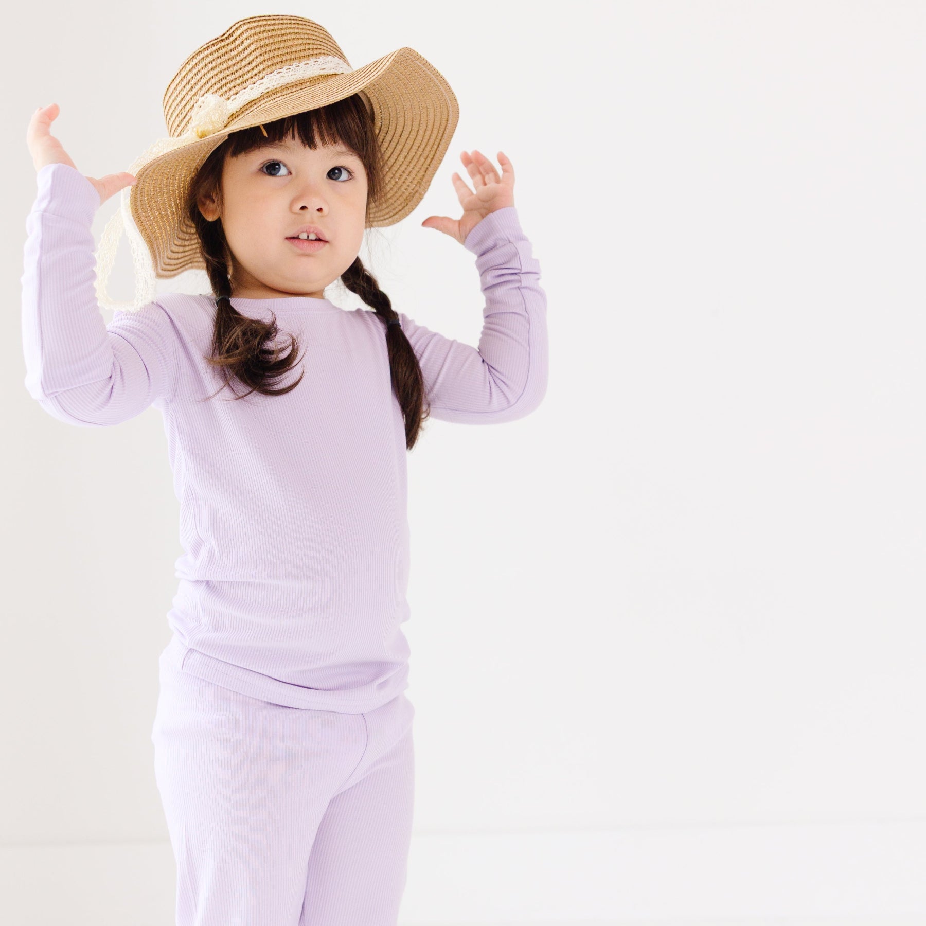 Lavender Small Ribbed Two-Piece Set