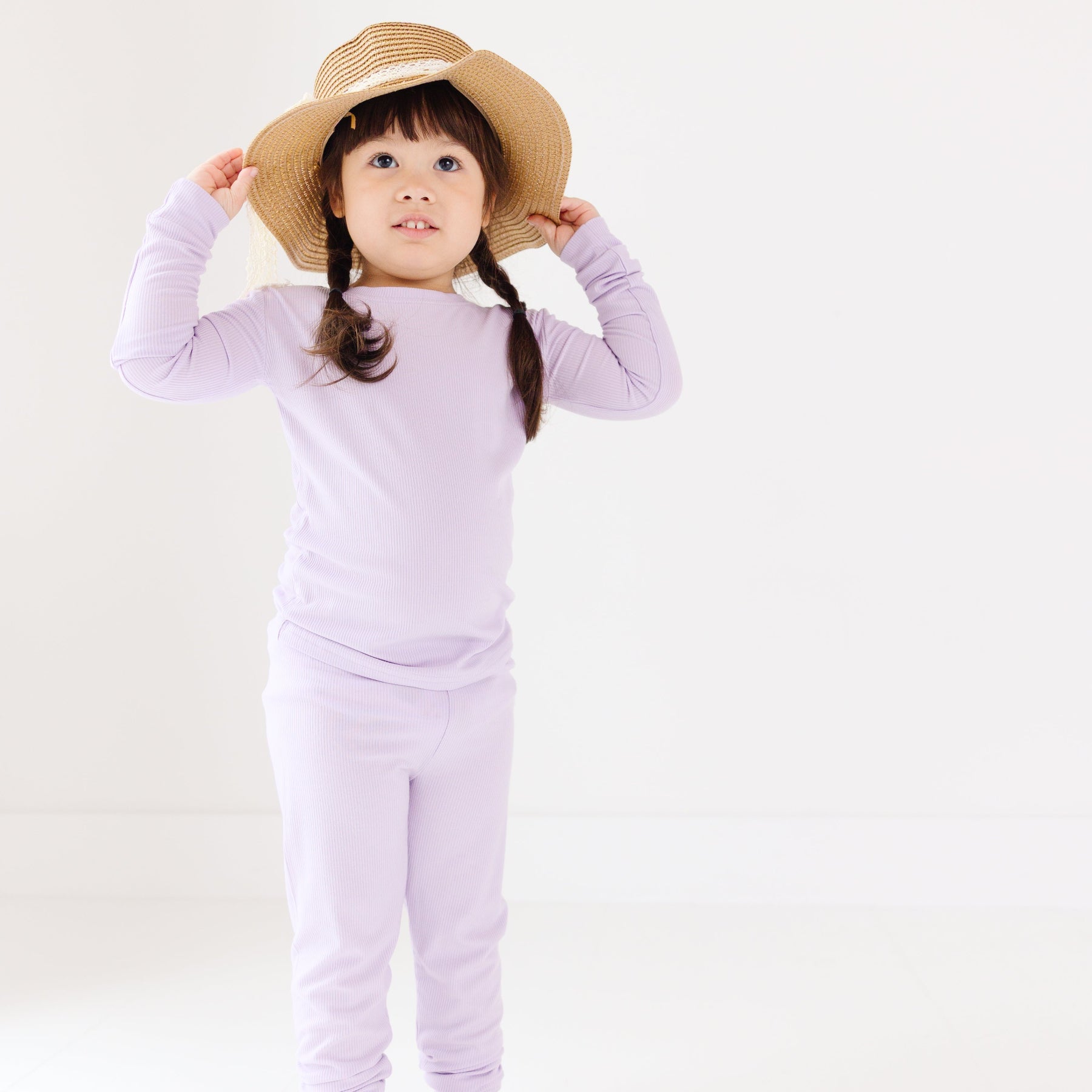 Lavender Small Ribbed Two-Piece Set