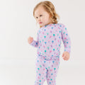 Lilac Daisies Small Ribbed Two-Piece Set