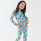 Retro Daisies Small Ribbed Two-Piece Set