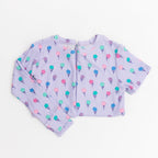 Lilac Daisies Small Ribbed Two-Piece Set