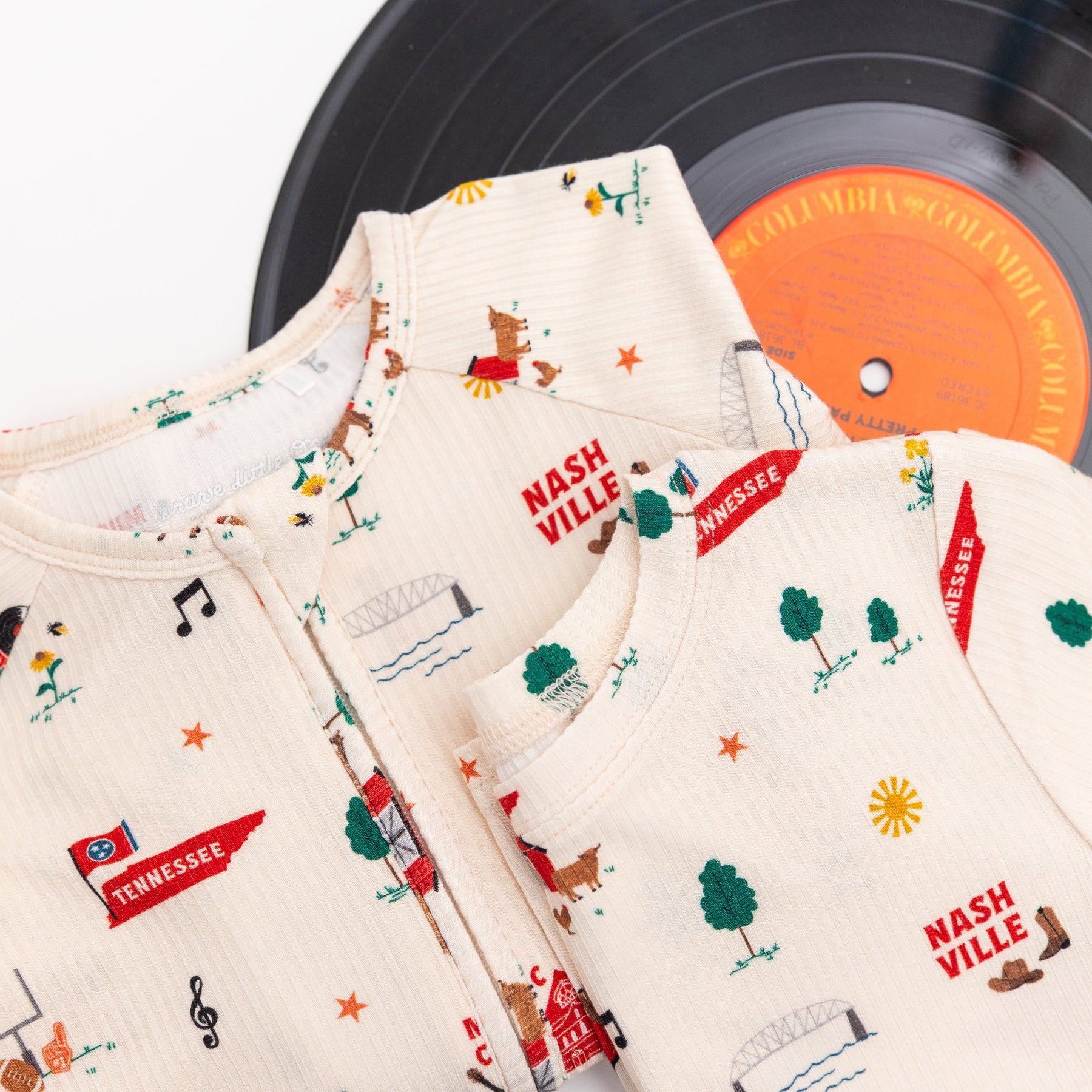 Music City Tennessee Small Ribbed Zip Romper