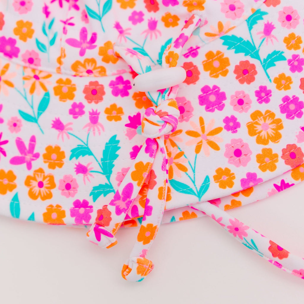 Neon Little Blooms Sun Hat