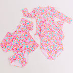 Neon Little Blooms One-Piece Bathing Suit