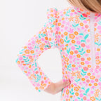 Neon Little Blooms One-Piece Bathing Suit