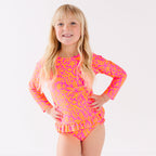 Neon Pink Tropical Tango Two-Piece Bathing Suit