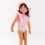 Neon Little Blooms Sun Hat