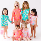 Neon Pink Tropical Tango Two-Piece Bathing Suit