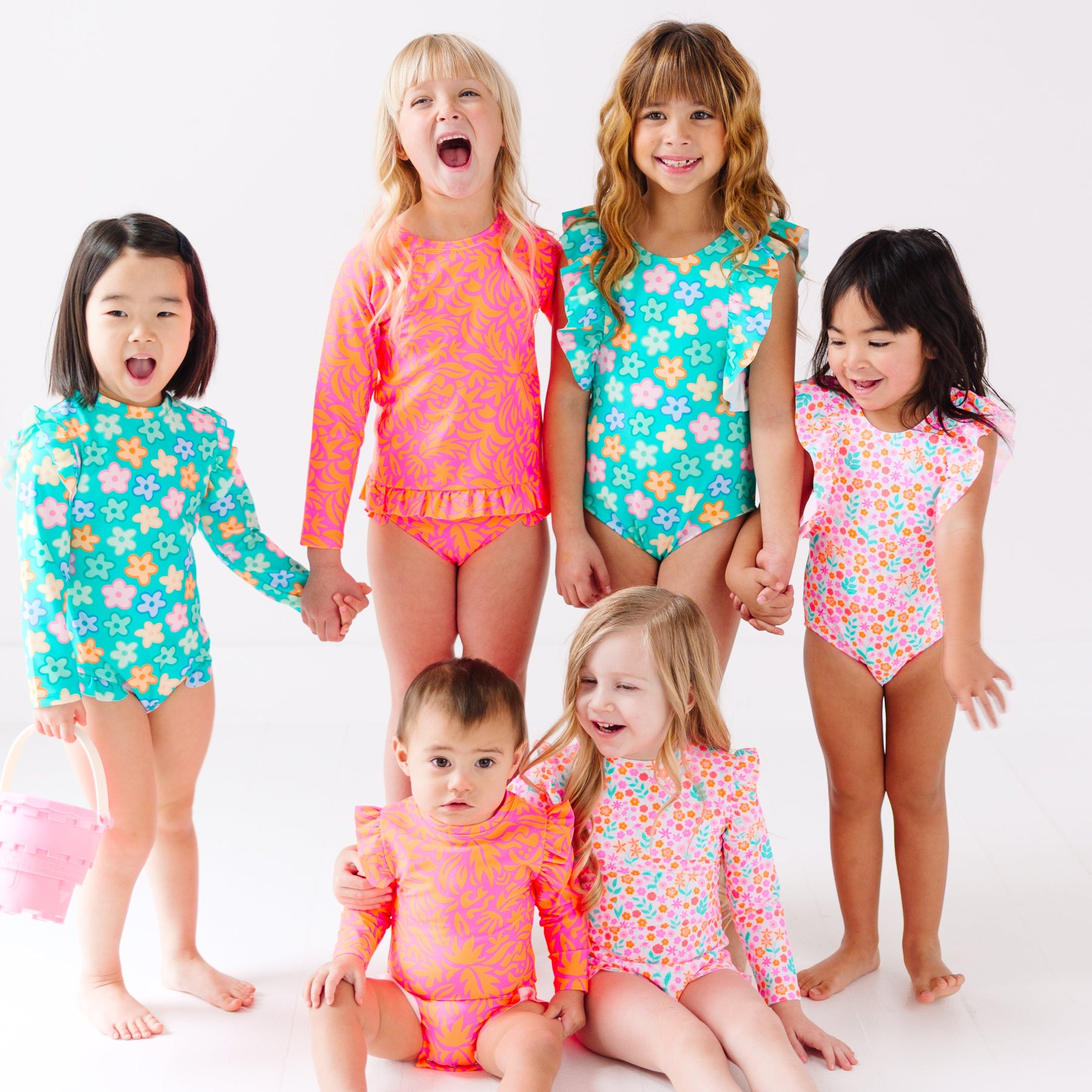 Neon Pink Tropical Tango Two-Piece Bathing Suit