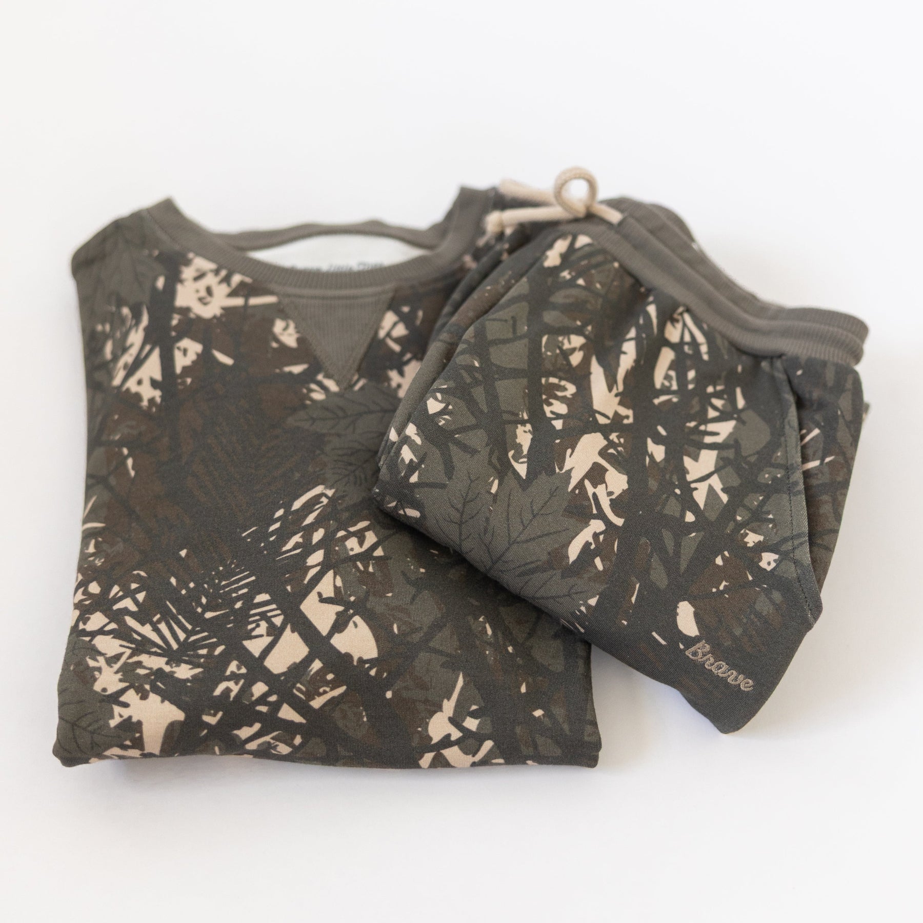 Woodland Camo Bamboo French Terry Pullover