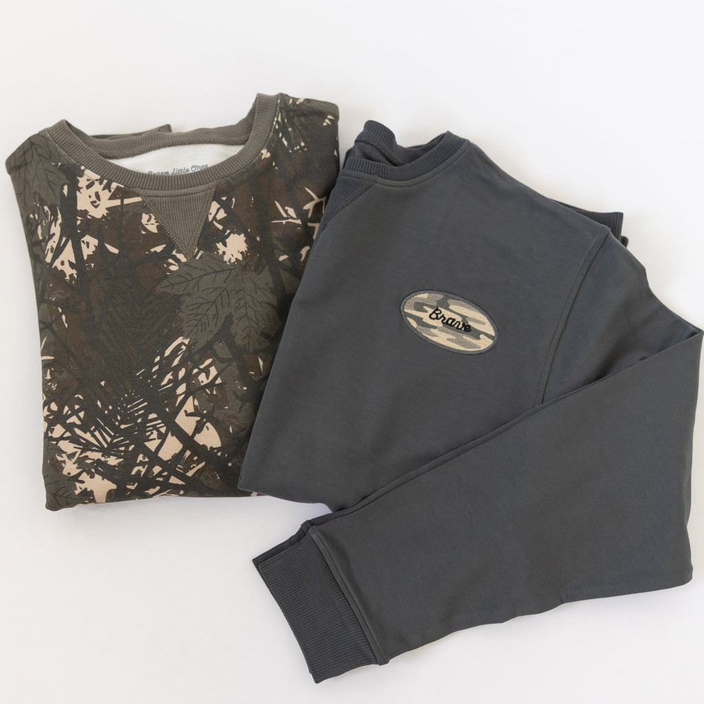 Woodland Camo Bamboo French Terry Pullover