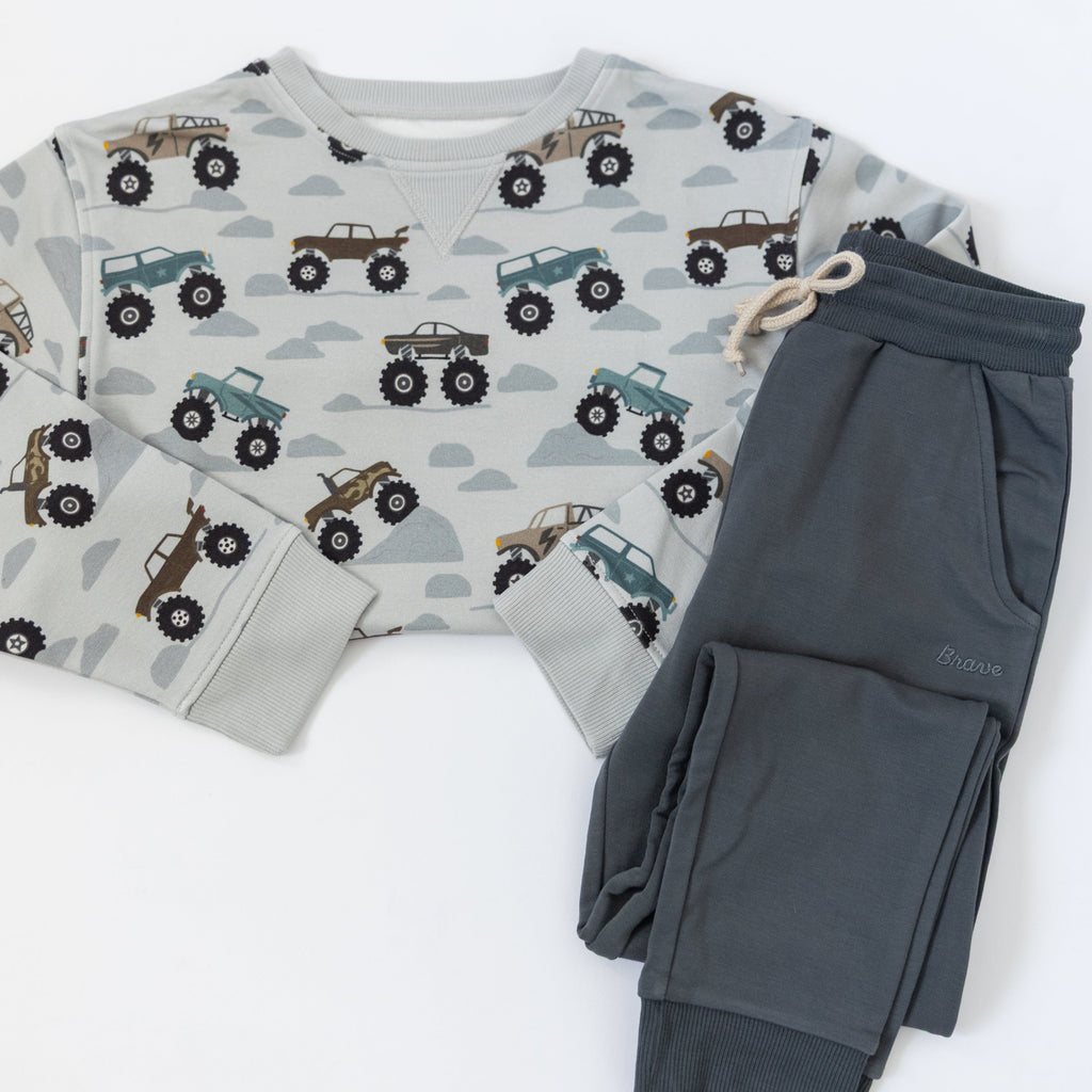 Monster Trucks Bamboo French Terry Pullover