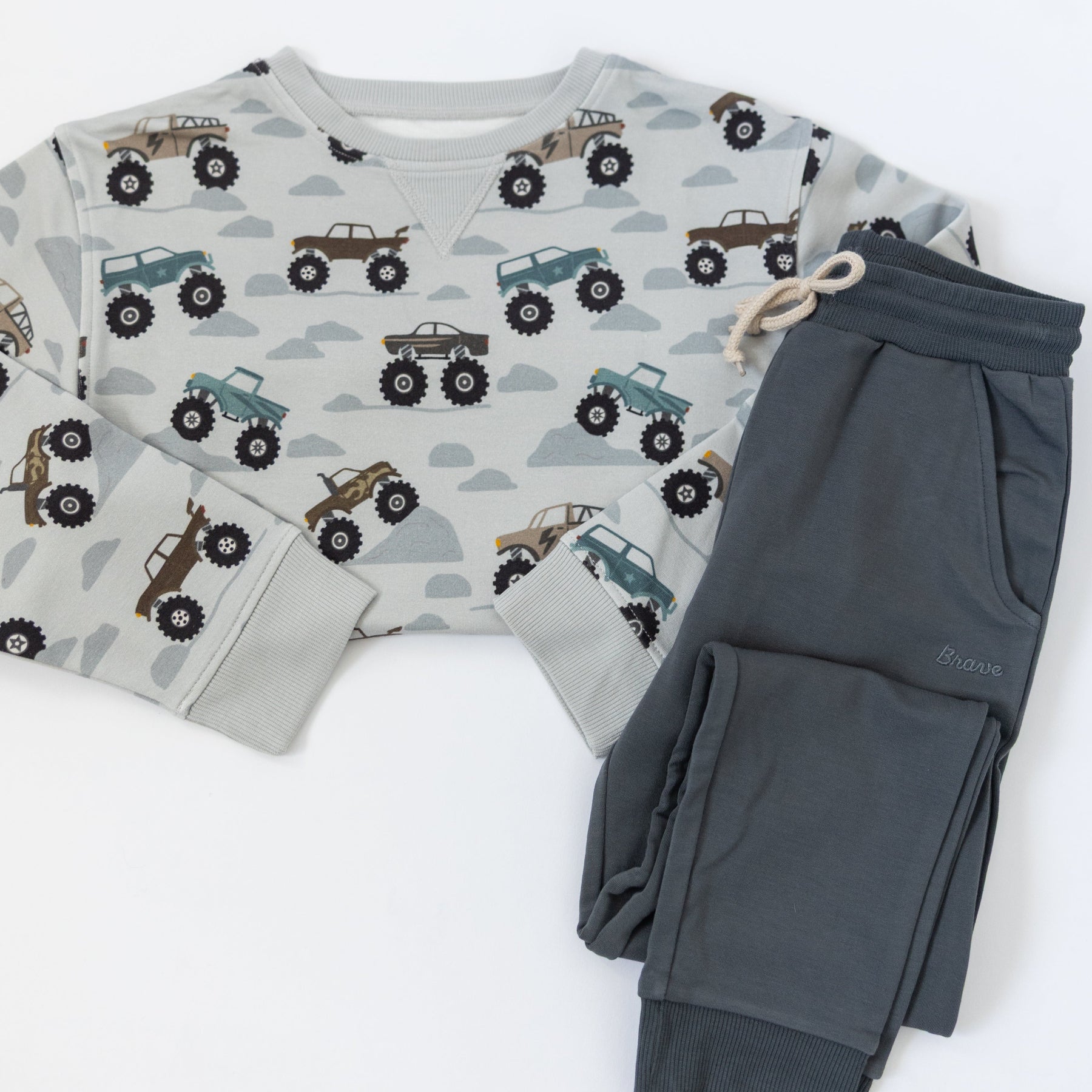 Monster Trucks Bamboo French Terry Pullover