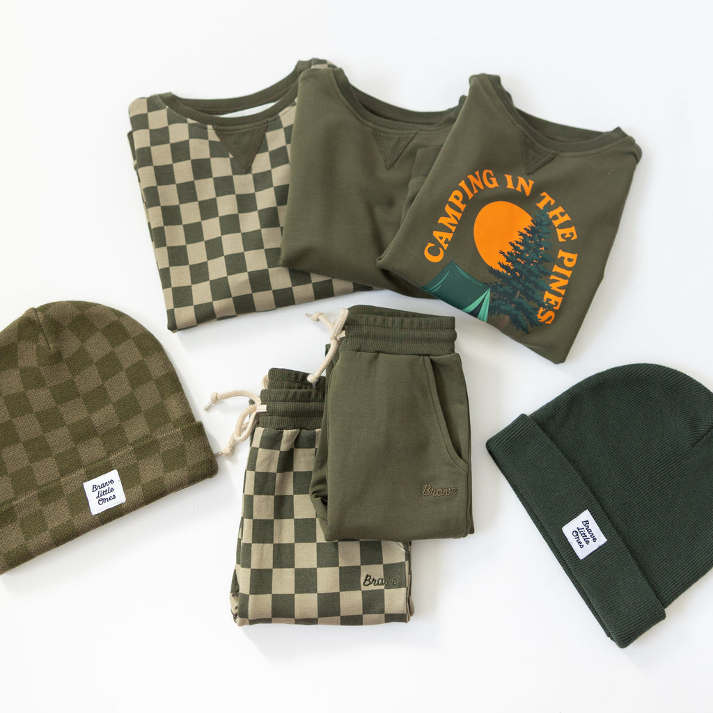 Checkered Knit Beanie