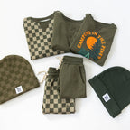 Checkered Knit Beanie