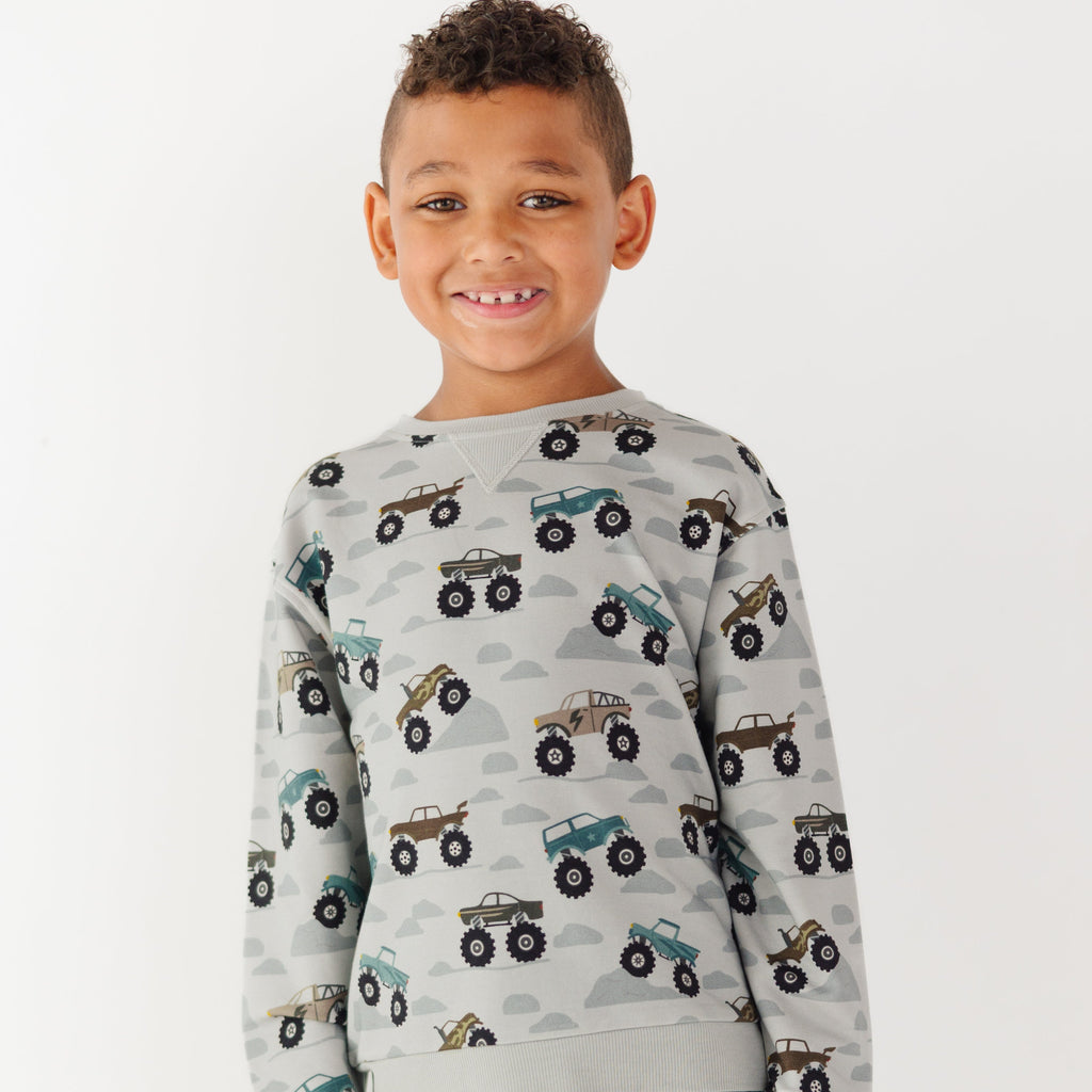 Monster Trucks Bamboo French Terry Pullover