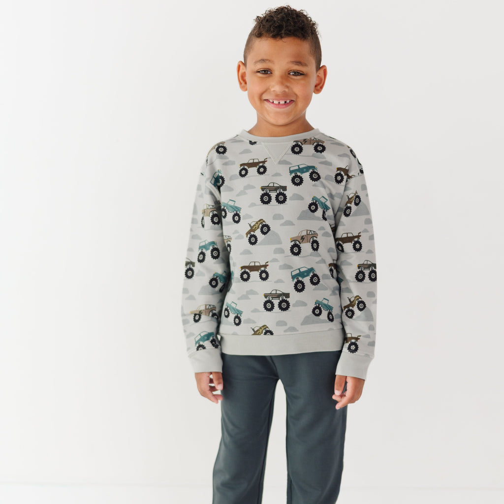 Monster Trucks Bamboo French Terry Pullover