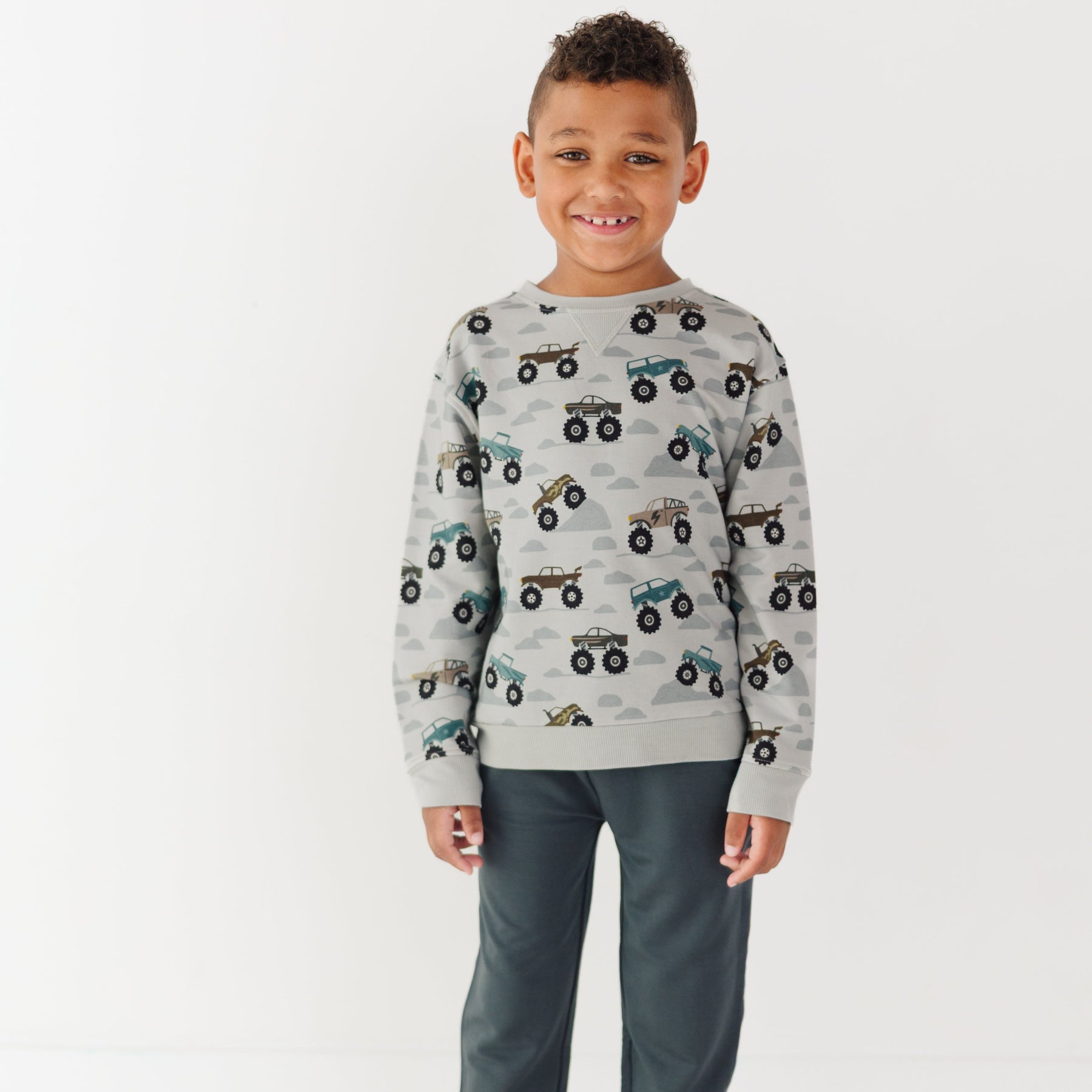 Monster Trucks Bamboo French Terry Pullover