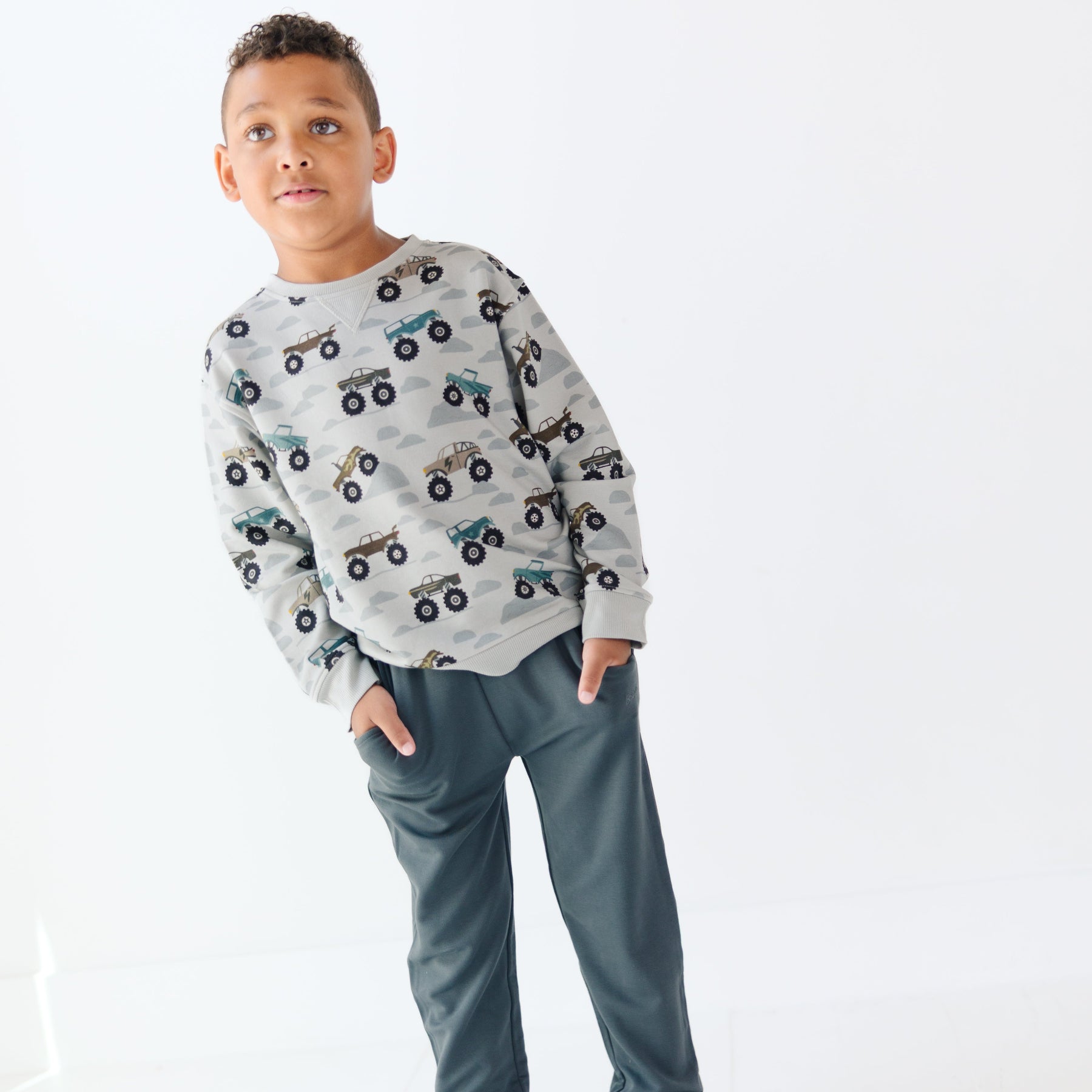 Monster Trucks Bamboo French Terry Pullover