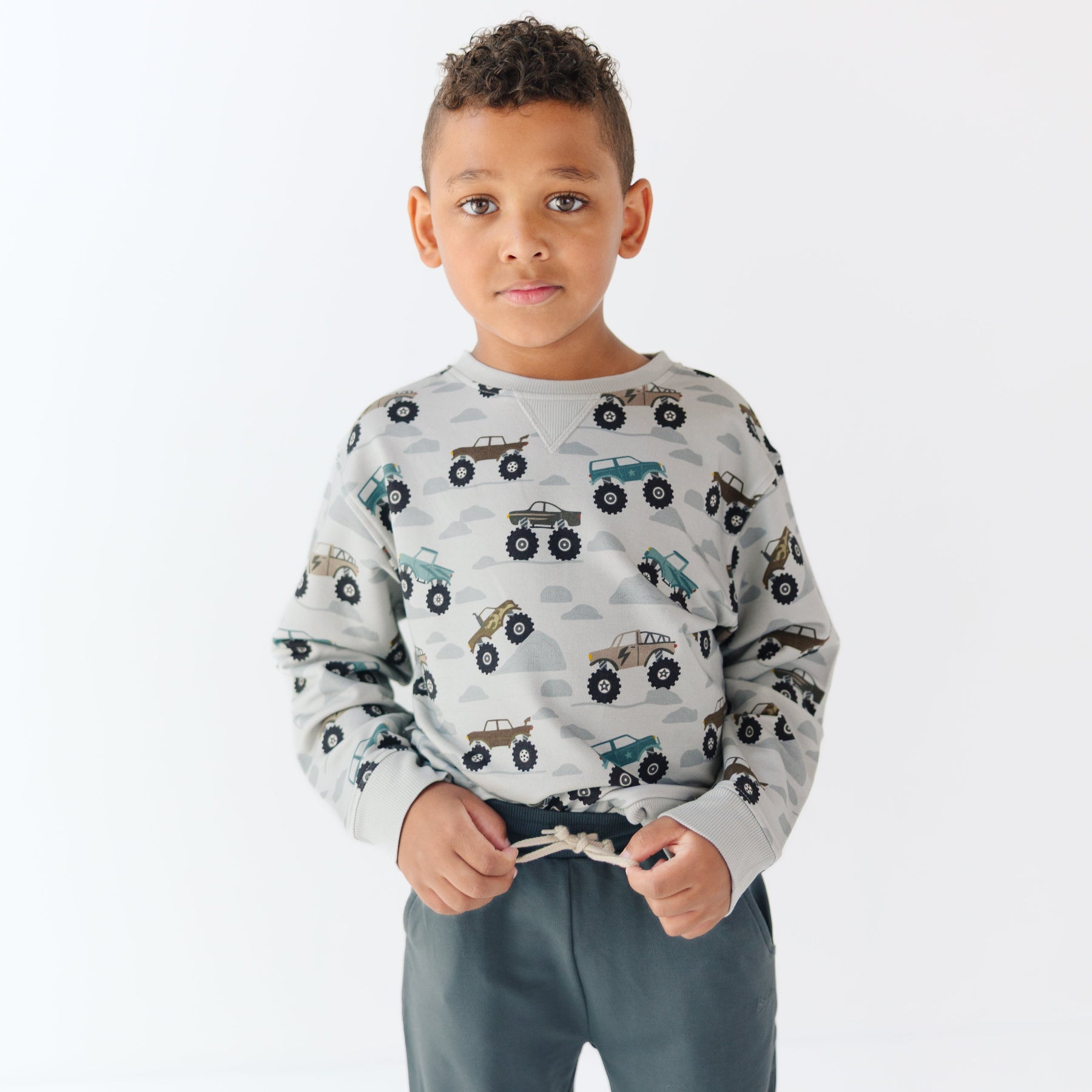 Monster Trucks Bamboo French Terry Pullover