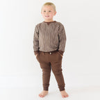 Dark Brown Bamboo French Terry Joggers