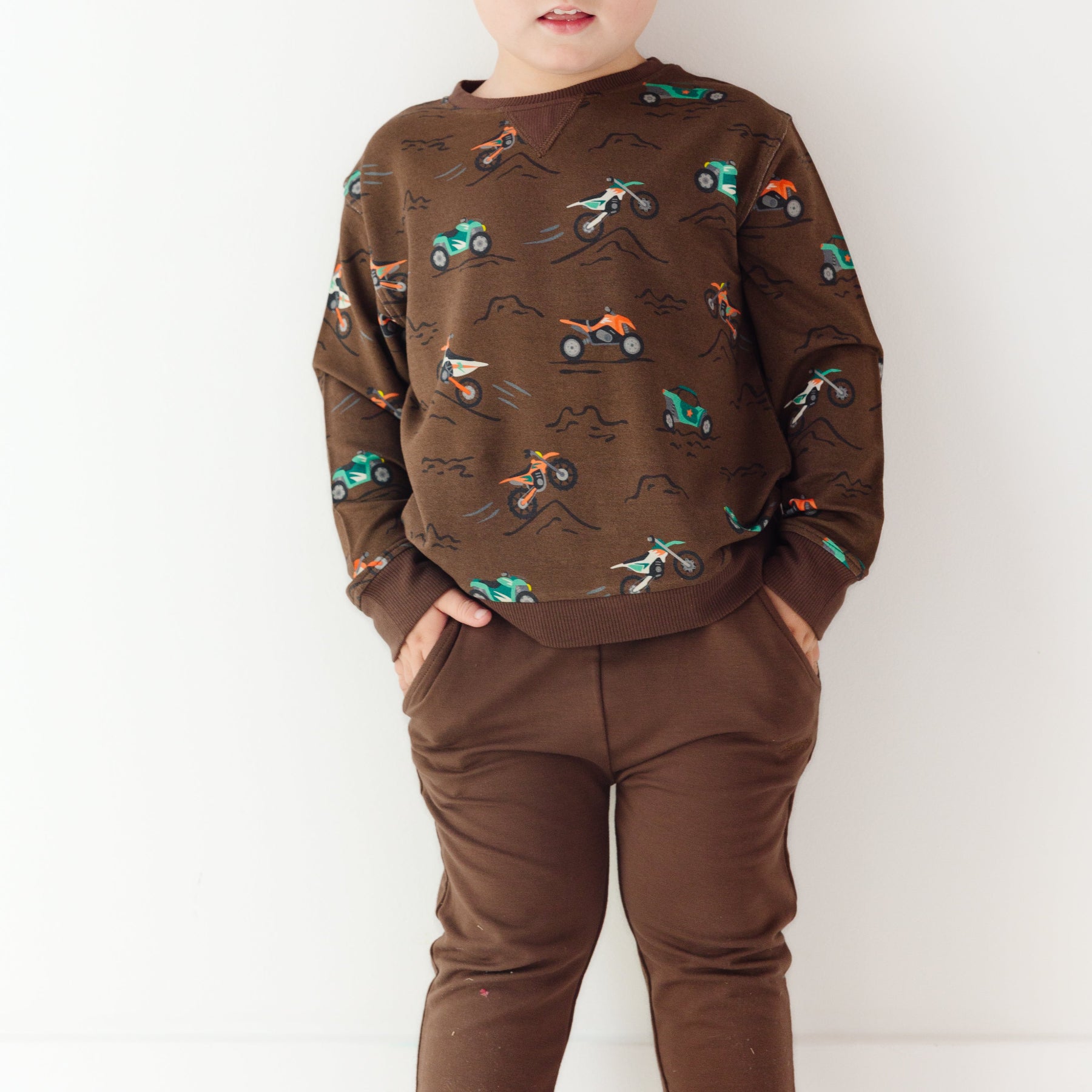 Dark Brown Bamboo French Terry Joggers