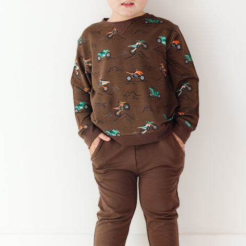 Little Riders Bamboo French Terry Pullover & Jogger Set