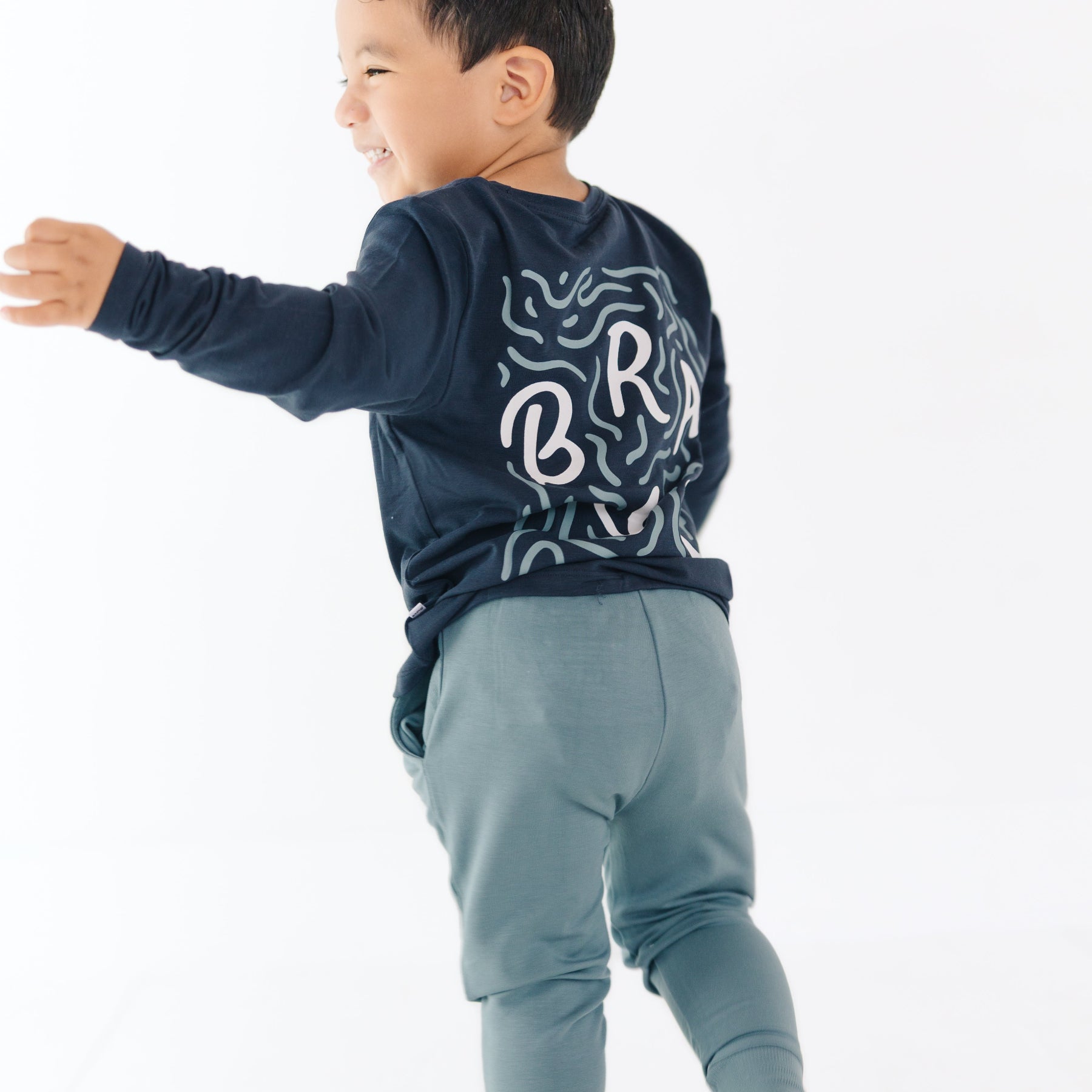 Slate Blue Bamboo French Terry Joggers