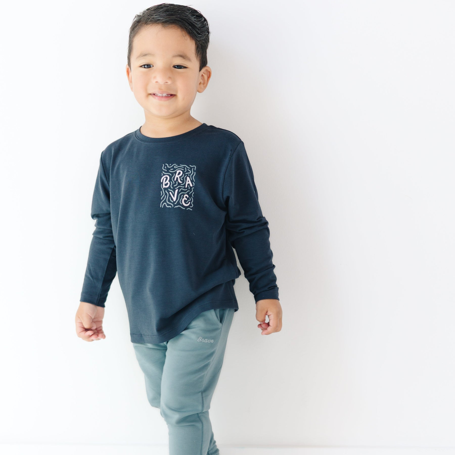 Slate Blue Bamboo French Terry Joggers