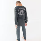 Fishing Club Midnight Charcoal Long Sleeve Shirt
