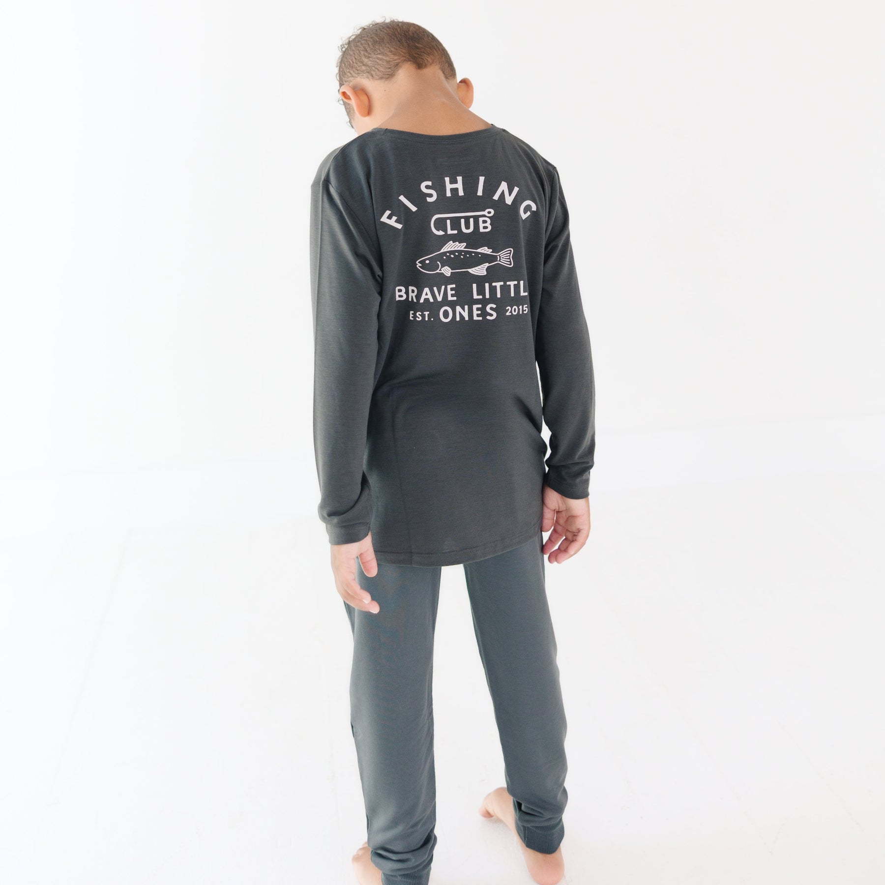 Fishing Club Midnight Charcoal Long Sleeve Shirt