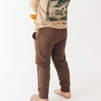 Dark Brown Bamboo French Terry Joggers