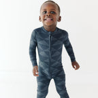 Triangles Small Ribbed Zip Romper
