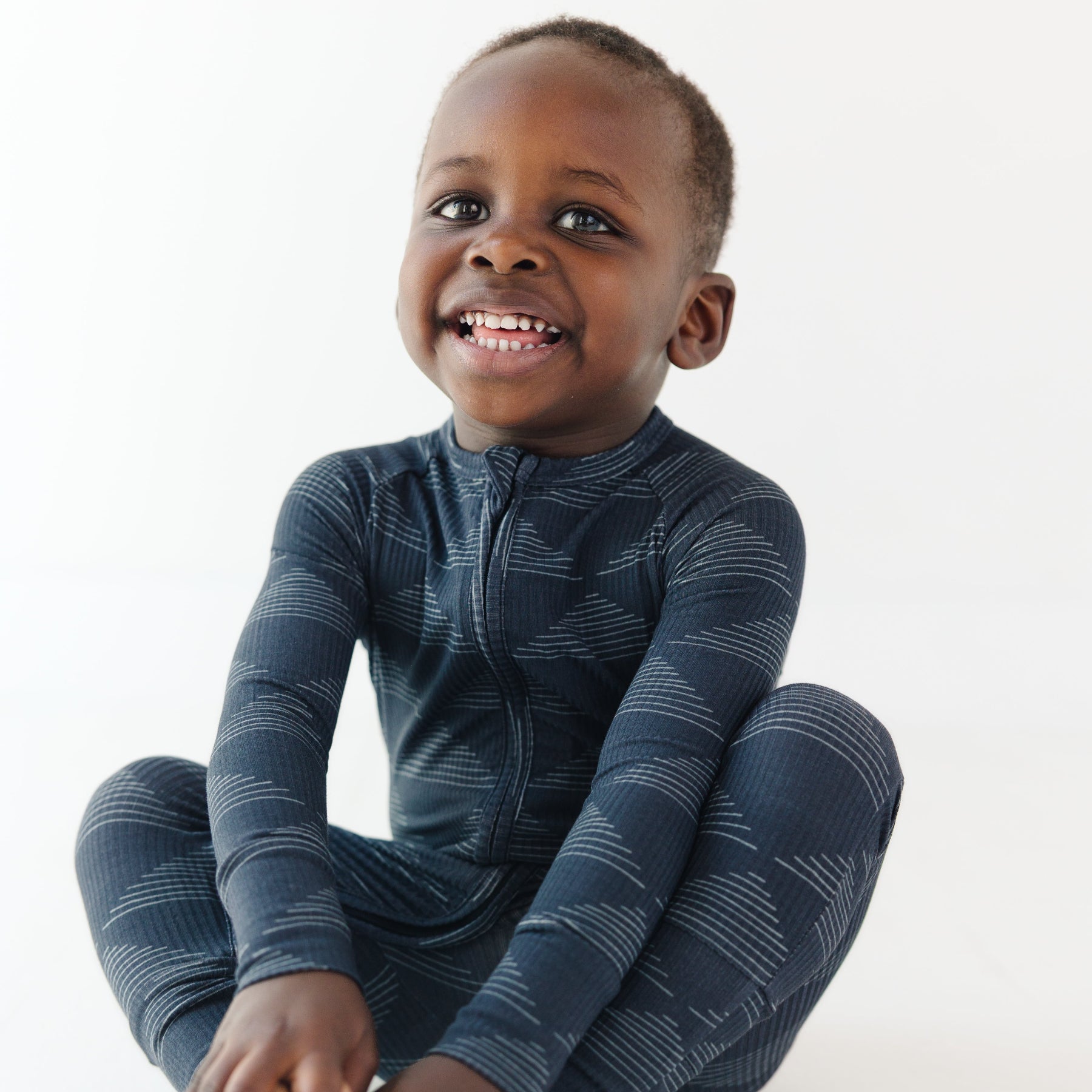 Triangles Small Ribbed Zip Romper