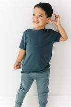Slate Blue Bamboo French Terry Joggers