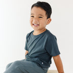 Dark Steel Blue Solid Shirt