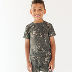 Woodland Camo Small Ribbed Shorts Two-Piece Set