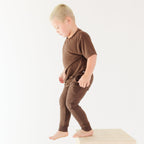Dark Brown Bamboo French Terry Joggers