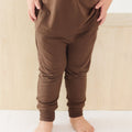 Dark Brown Bamboo French Terry Joggers