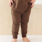 Dark Brown Bamboo French Terry Joggers