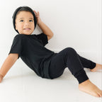 Jet Black Bamboo French Terry Joggers