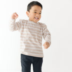 Tan Wide Stripe Long Sleeve Shirt