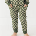 Checkered Bamboo French Terry Joggers