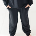 Jet Black Bamboo French Terry Joggers
