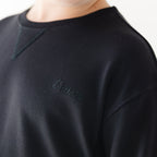 Jet Black with Brave Embroidered Bamboo French Terry Pullover