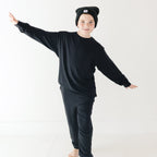Jet Black Bamboo French Terry Joggers