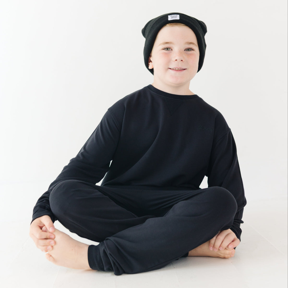 Jet Black Bamboo French Terry Joggers